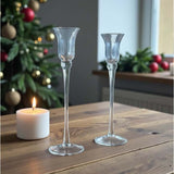 Taper glass candlestick