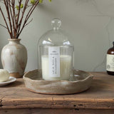 lime basil candle & cloche set