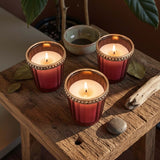 lime basil boxed set of 3 red  votives