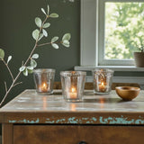 lime basil boxed set of 3 silver votives