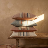 Loire Stripe Linen Cushion - Nude