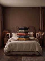 Burnt red velvet cushion MD