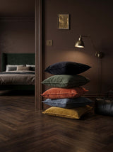 Indigo velvet cushion