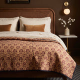 riri kantha bedspread rouge