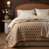 lila kantha bedspread bl/grn