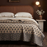 peta kantha bedspread dk blue