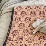 riri kantha bedspread rouge