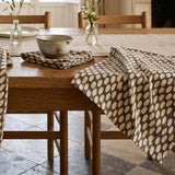 blue circle multi tablecloth
