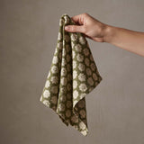 green ditsy napkin