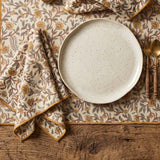 ochre floral napkin