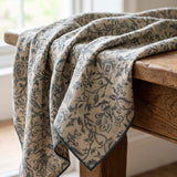 blue floral tablecloth