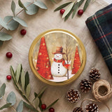 NORDIC SNOWMAN CNDL TIN