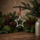 RHINESTONE STAR HANGER - SILVER