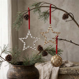 RHINESTONE STAR HANGER - SILVER