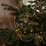 Glass bow garland - gold