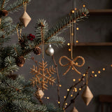 GLASS SNOWFLAKE HANGER - GOLD
