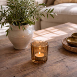 scalloped glass votive
