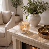 scalloped glass votive