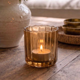 scalloped glass votive