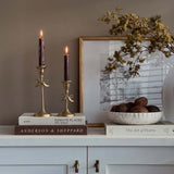 Large  gold candlestick w/bow