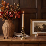 small gold candlestick w/bow