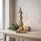 WOODEN CHRISTMAS TREE WITH FOILING