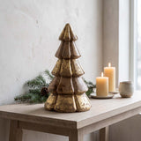 gold / wood xmas tree