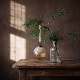 ochre frosted bauble round