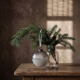 lrg frosted silver bauble
