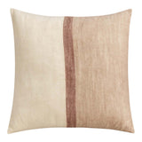 100% wool nat rust stripe cushion