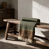 100% olive /ochre throw