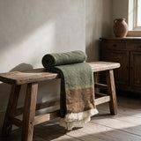 100% olive /ochre throw