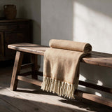 100% wool mustard cushion 50x50cm