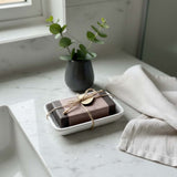 wooden heart soap & dish - lime basil