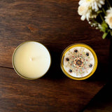navy blue scented candle tin