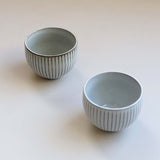 STRIPY BOWL - CLAY -SET OF 2