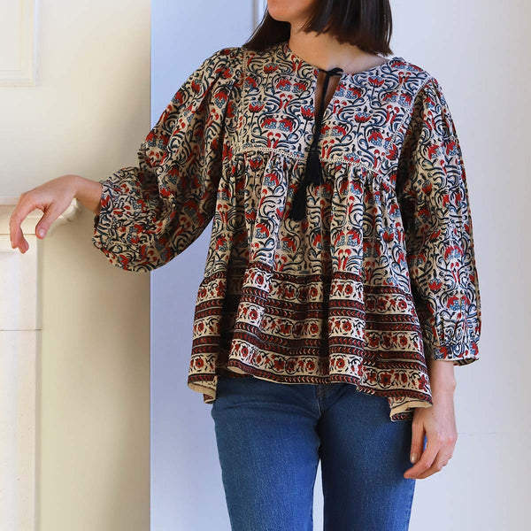 blk/red lilly blouse