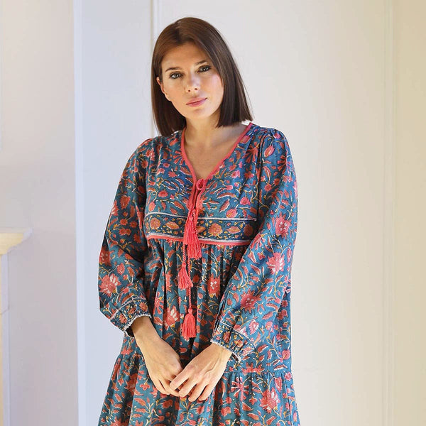 Teal Tukdi Dress(W)