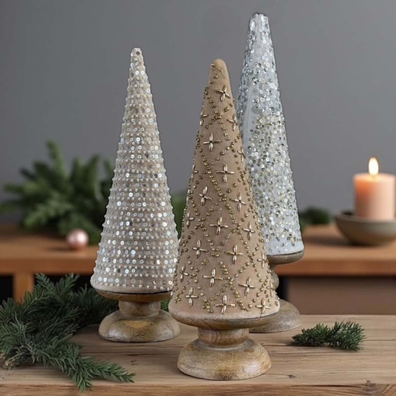 Fabric Tree white sparkle