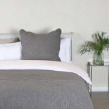 Charcoal Quilted Bedspread (ex vat )