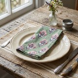 GREEN/PNK SET 4 NAPKINS