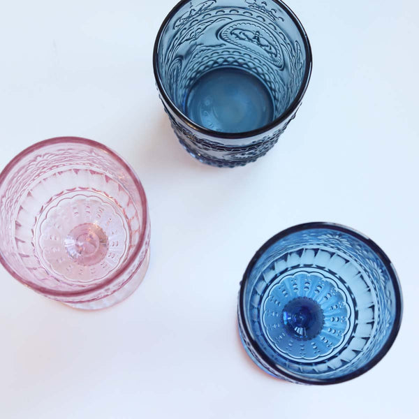 Large Blue Water Glass- Set of 2