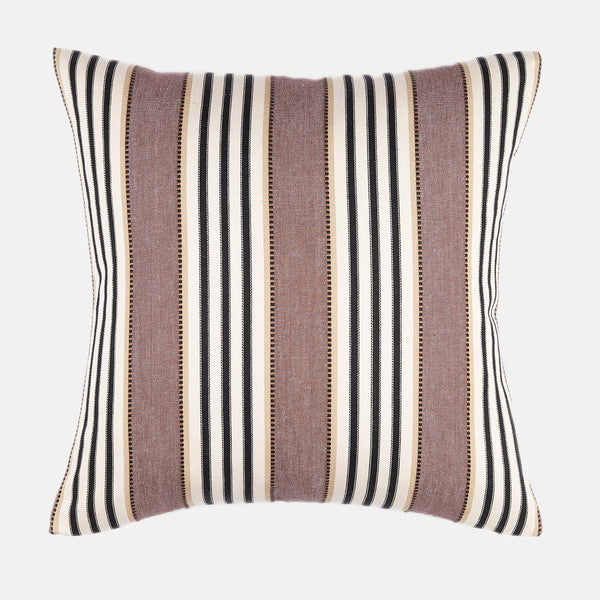 GEORGE  STRIPE CUSHION - brown 50X50CM