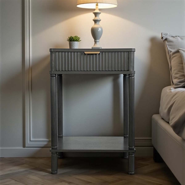 Venice accent table - charcoal (W)