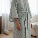 GREY DITSY MORNING GOWN