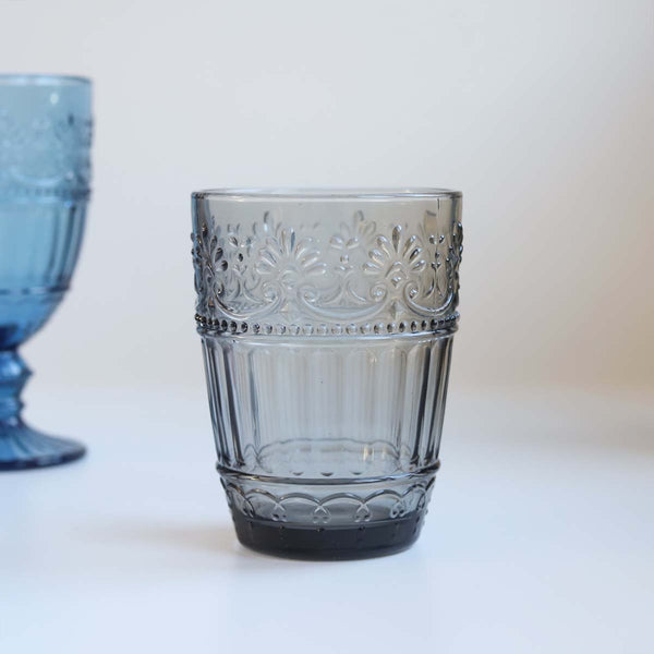 Grey Round Water Glass- set of 2