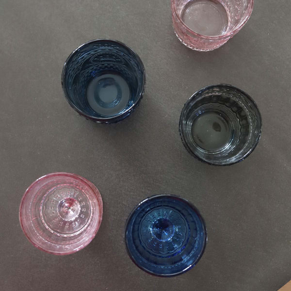 Grey Round Water Glass- set of 2