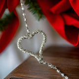 GLASS HEART GARLAND -SILVER