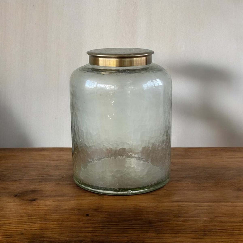 20cm GLASS JAR, WITH LID