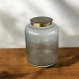 20cm GLASS JAR, WITH LID